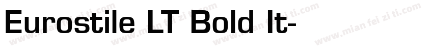 Eurostile LT Bold It字体转换